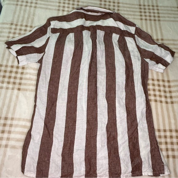 Brown & White Stripped Baird McNutt Button Down - Picture 4 of 4